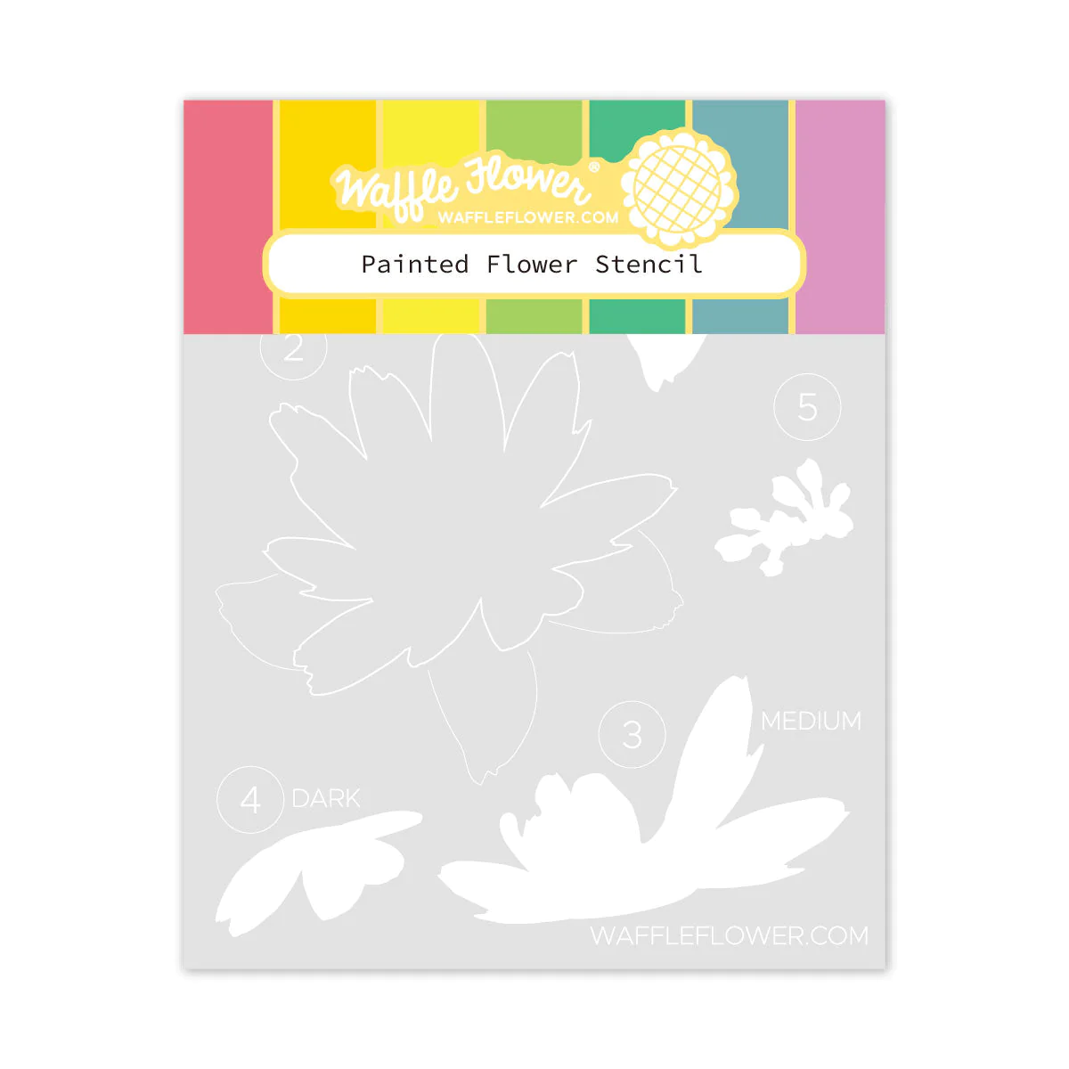 Waffle Flower - Painted Flower Stencil