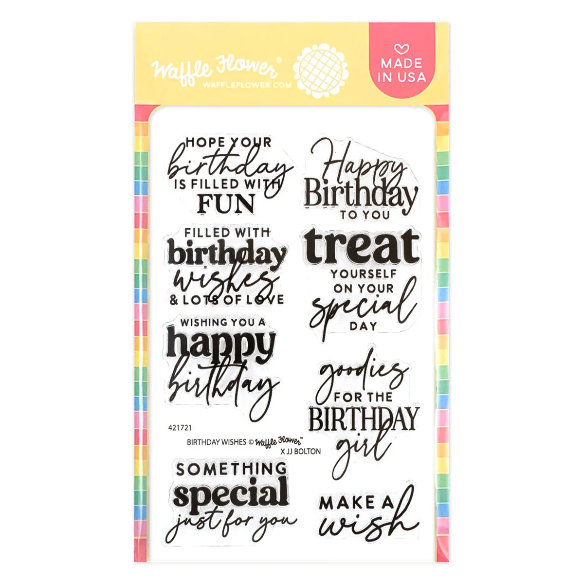 Waffle Flower - Birthday Wishes Stamp Set