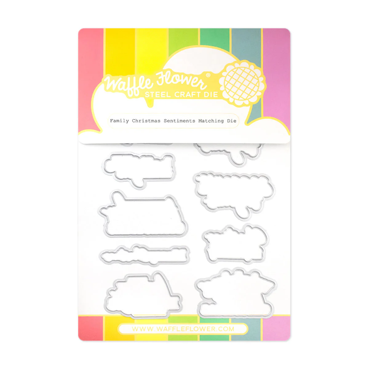 Waffle Flower - Family Christmas Sentiments Matching Die