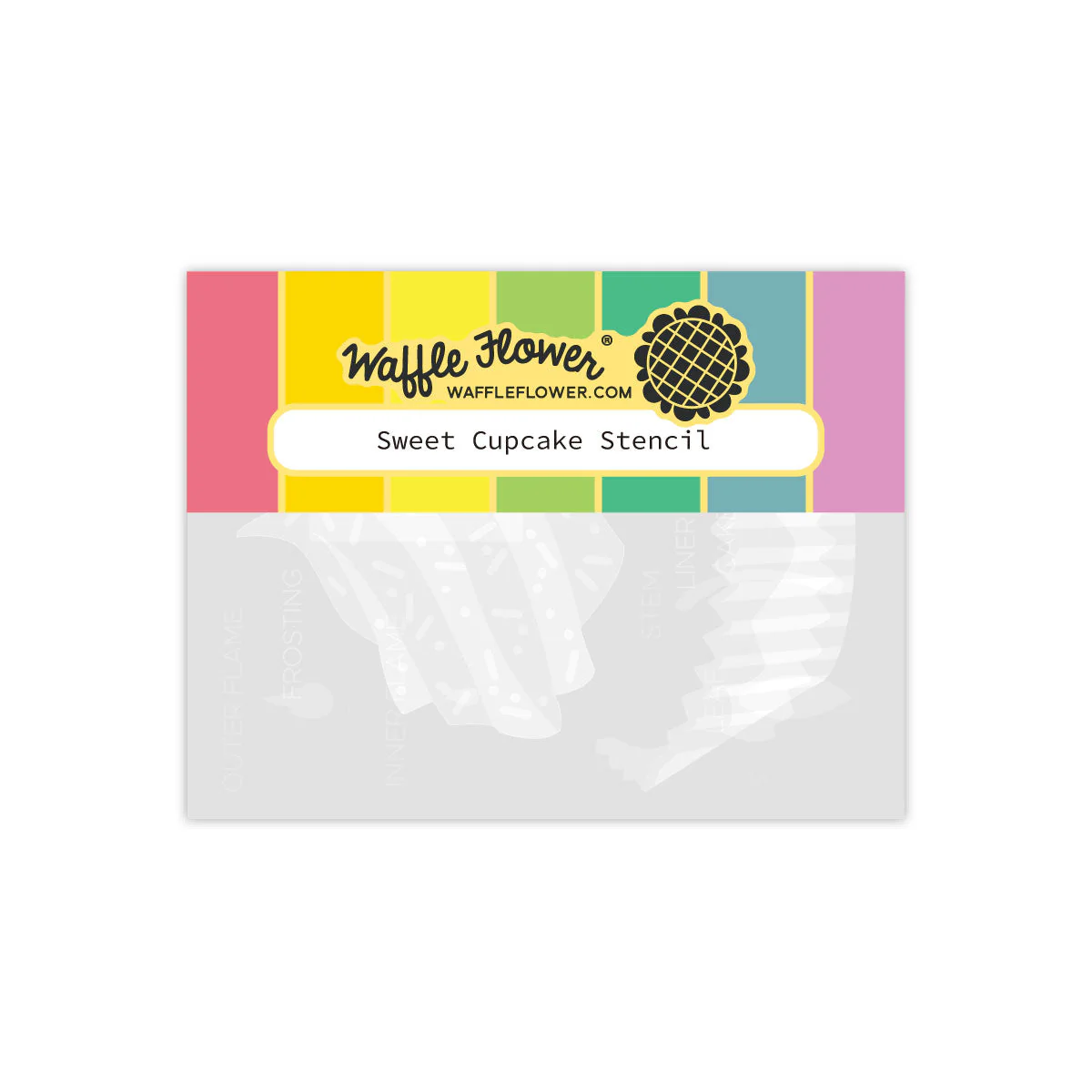 **NEW* - Waffle Flower - Sweet Cupcake Stencil