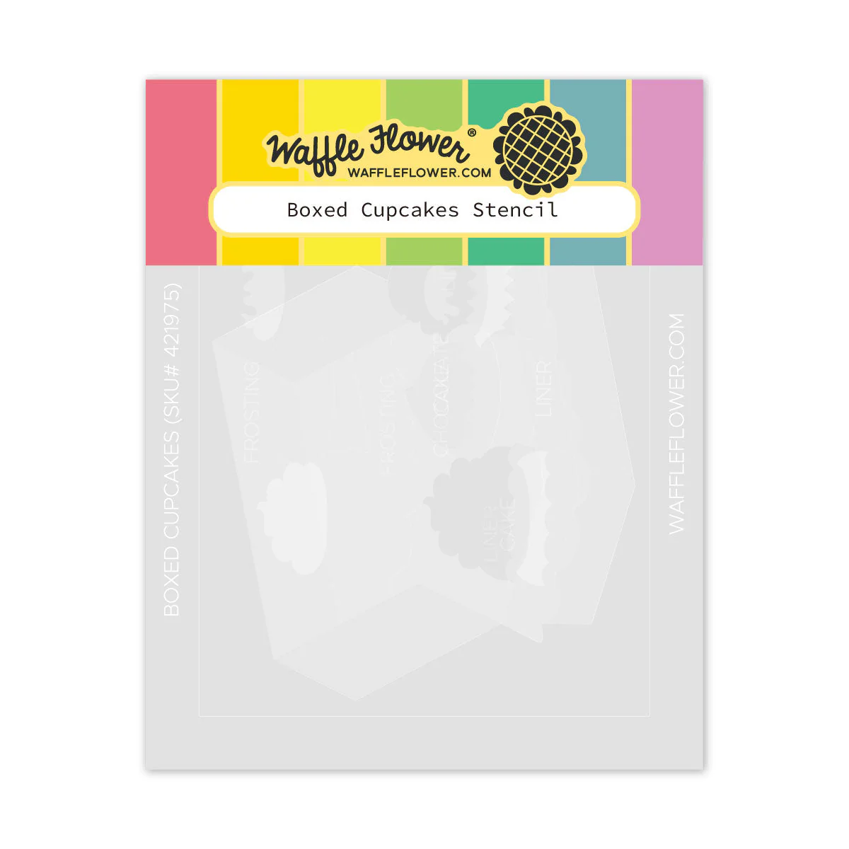 **NEW* - Waffle Flower - Boxed Cupcakes Stencil