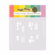 Waffle Flower - Postage Collage Addressed Envelope Stencil