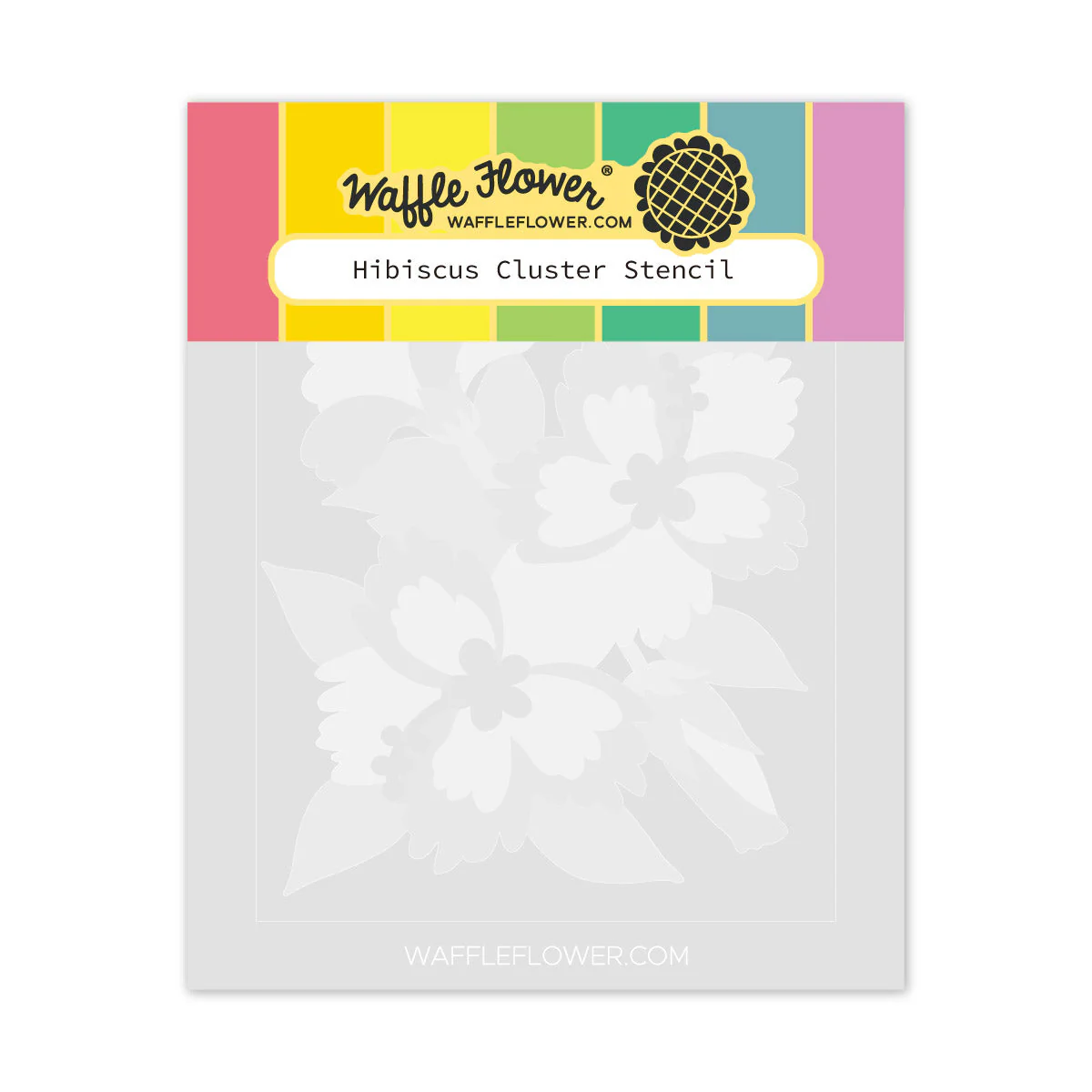 **NEW* - Waffle Flower - Hibiscus Cluster Stencil