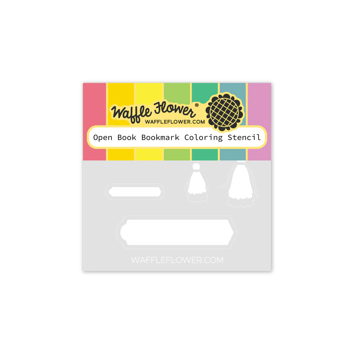 *NEW* - Waffle Flower - Open Book Bookmark Coloring Stencil