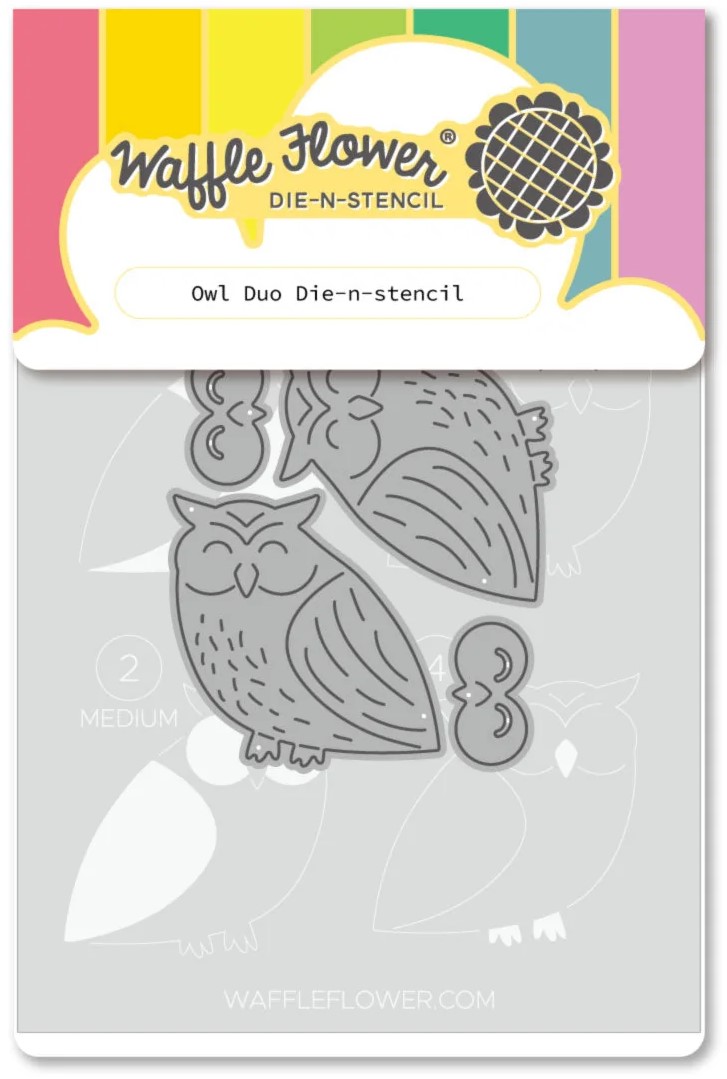 **NEW* - Waffle Flower - Owl Duo Die-n-stencil