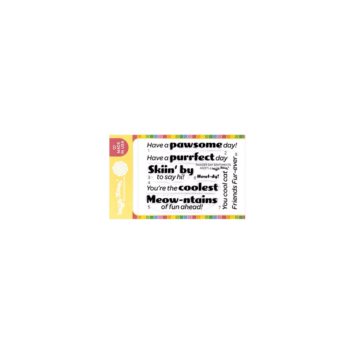 Waffle Flower - Pawder Day Sentiments Stamp Set