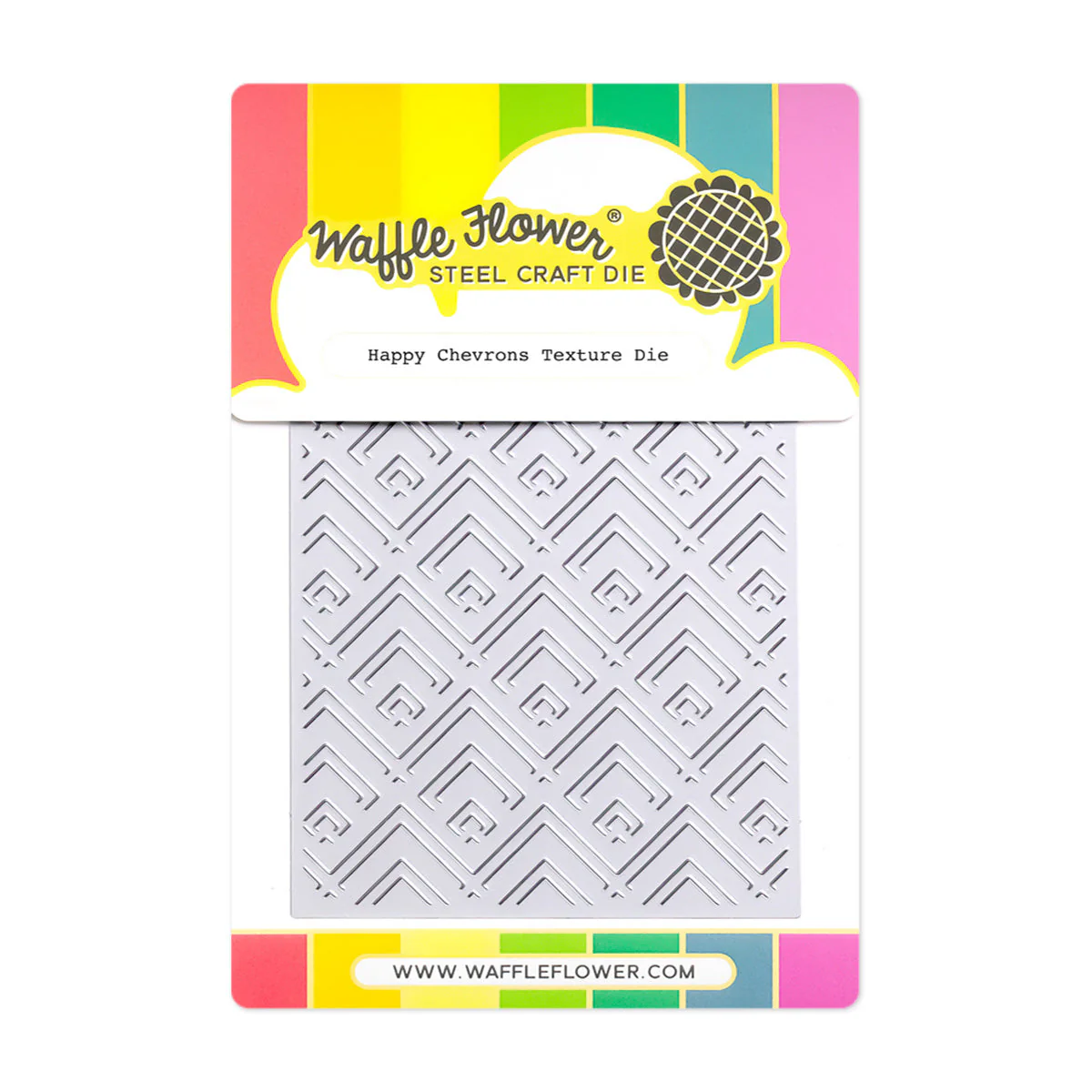**NEW* - Waffle Flower - Happy Chevrons Texture Die