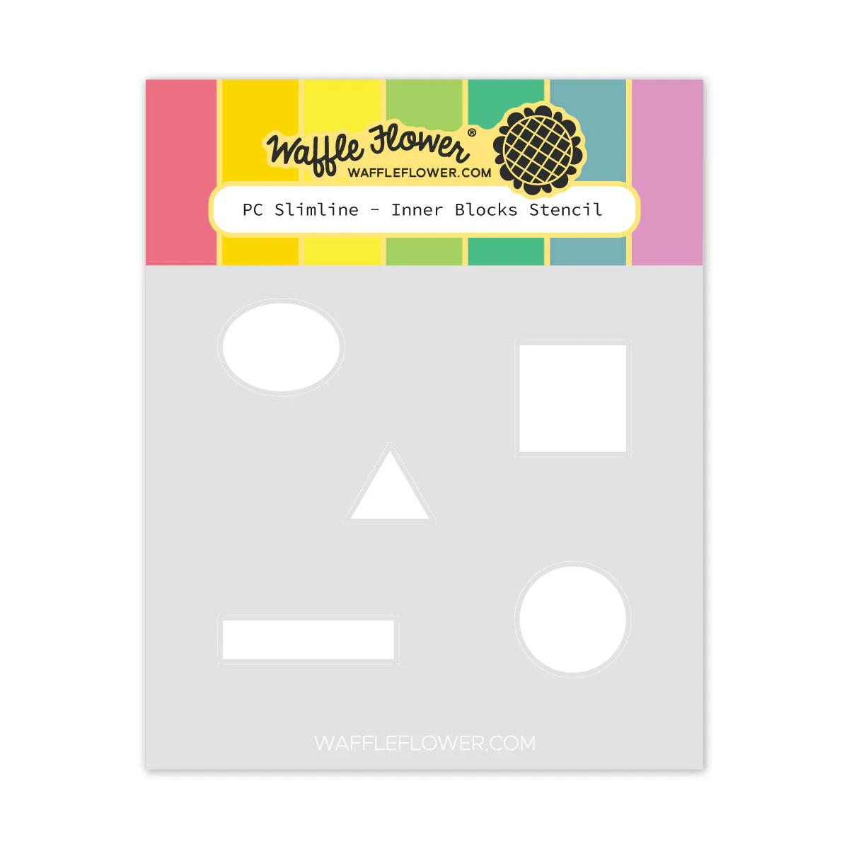 *NEW* - Waffle Flower - Postage Collage Slimline Inner Blocks Stencil