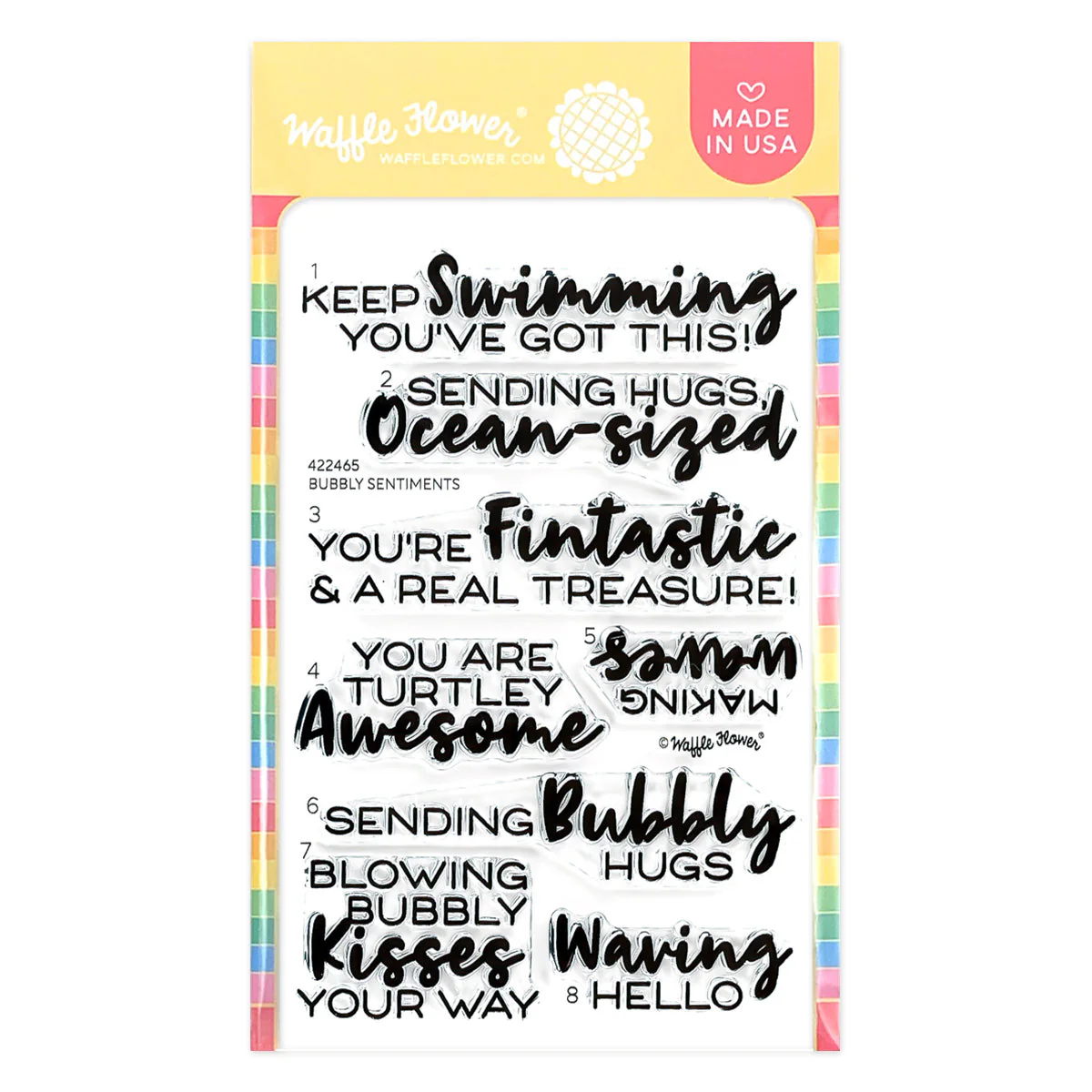 Waffle Flower - Bubbly Sentiments Stamp Set