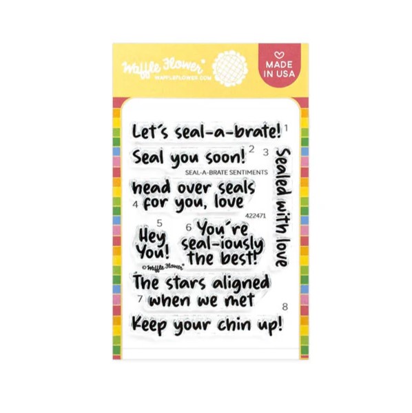 Waffle Flower - Seal-a-brate Sentiments Stamp Set
