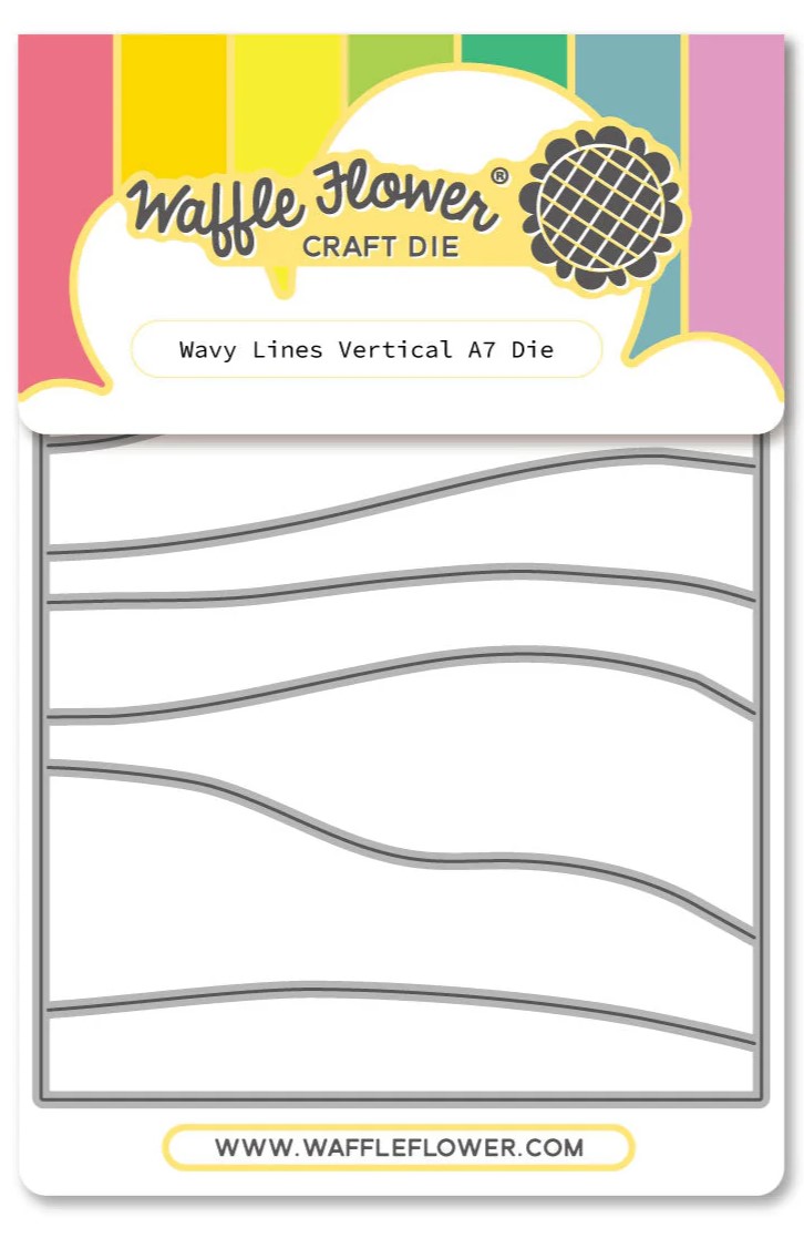*NEW* - Waffle Flower - Wavy Lines Vertical A7 Die