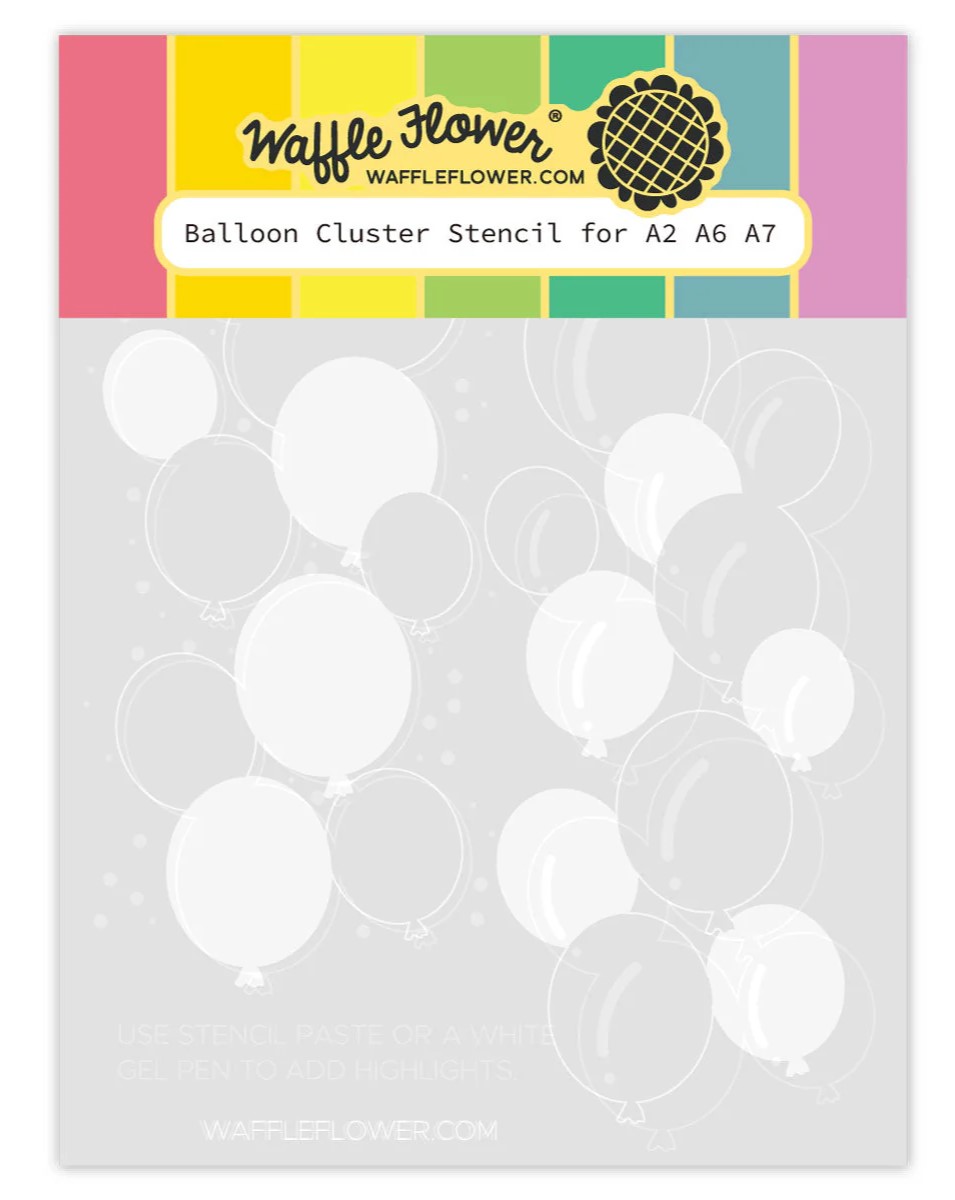 *NEW* - Waffle Flower - Balloon Cluster Stencil for A2 A6 A7