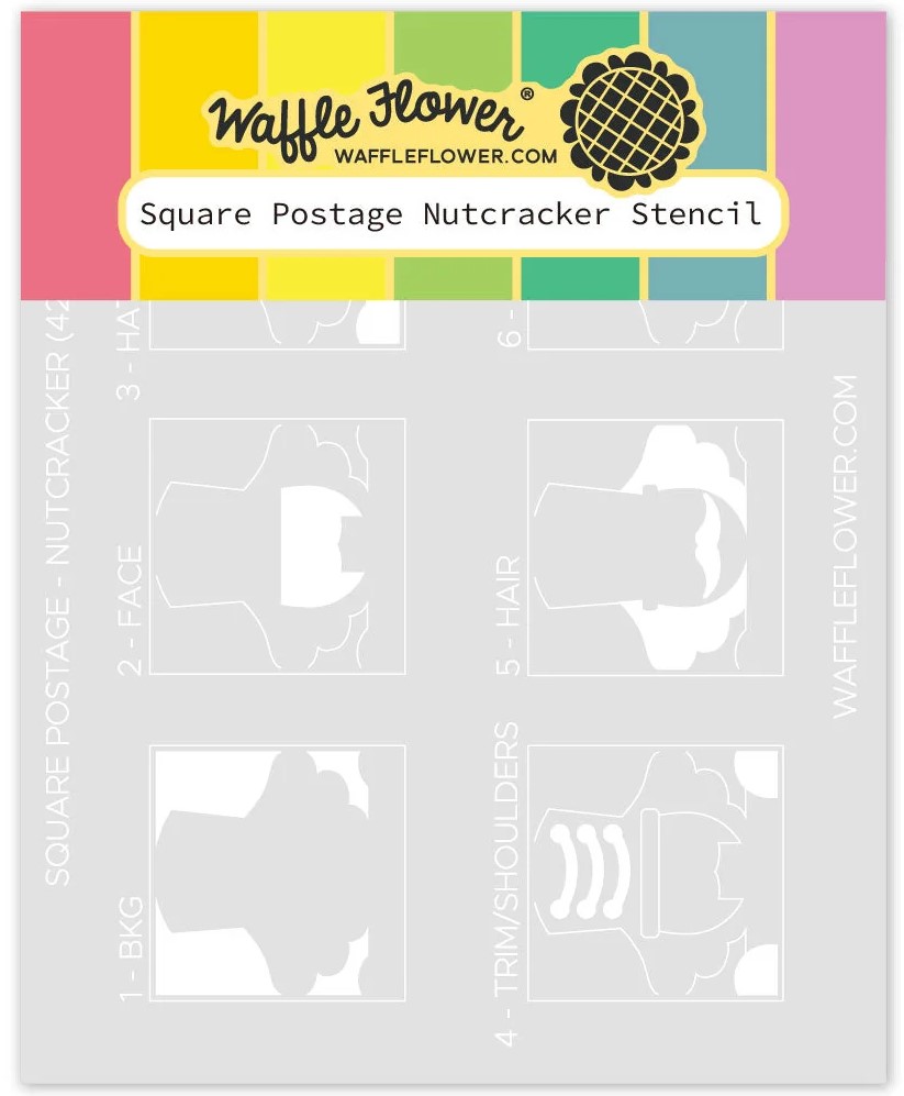 **NEW* - Waffle Flower - Square Postage - Nutcracker Stencil