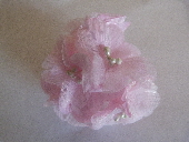 Whimsy Stamps - Pink Fabric Flower - Mindy Baxter