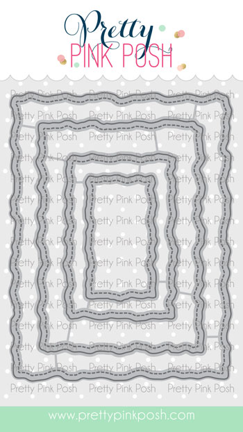 Pretty Pink Posh - Stitched Torn Rectangles