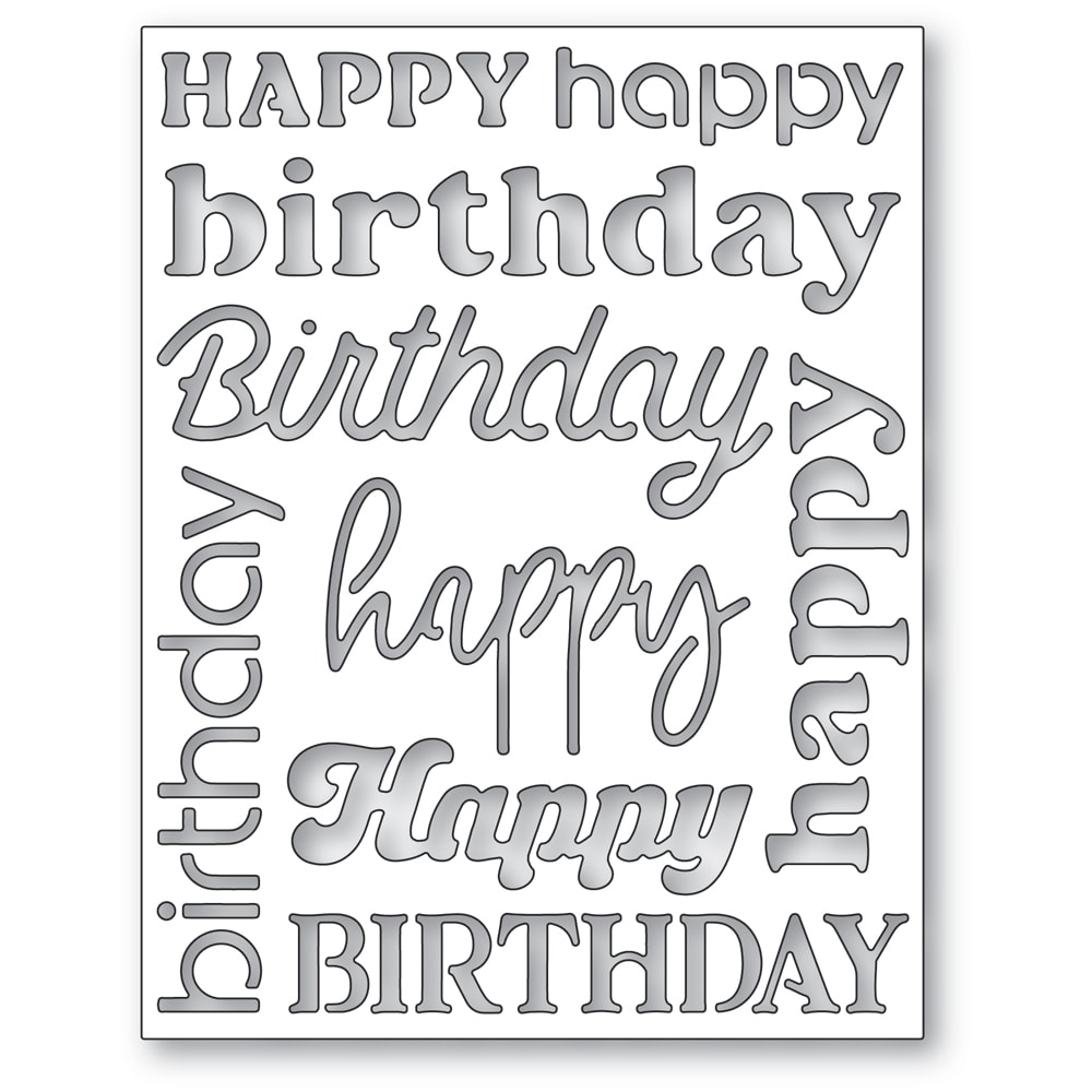 *NEW* - Memory Box - Happy Birthday Background Plate craft die
