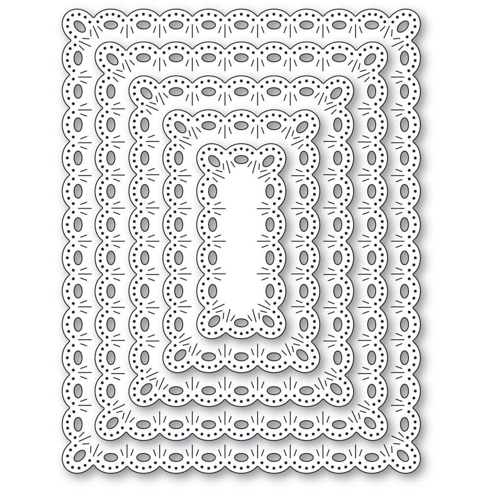 **NEW* - Memory Box - Oval Eyelet Rectangle Frames craft die
