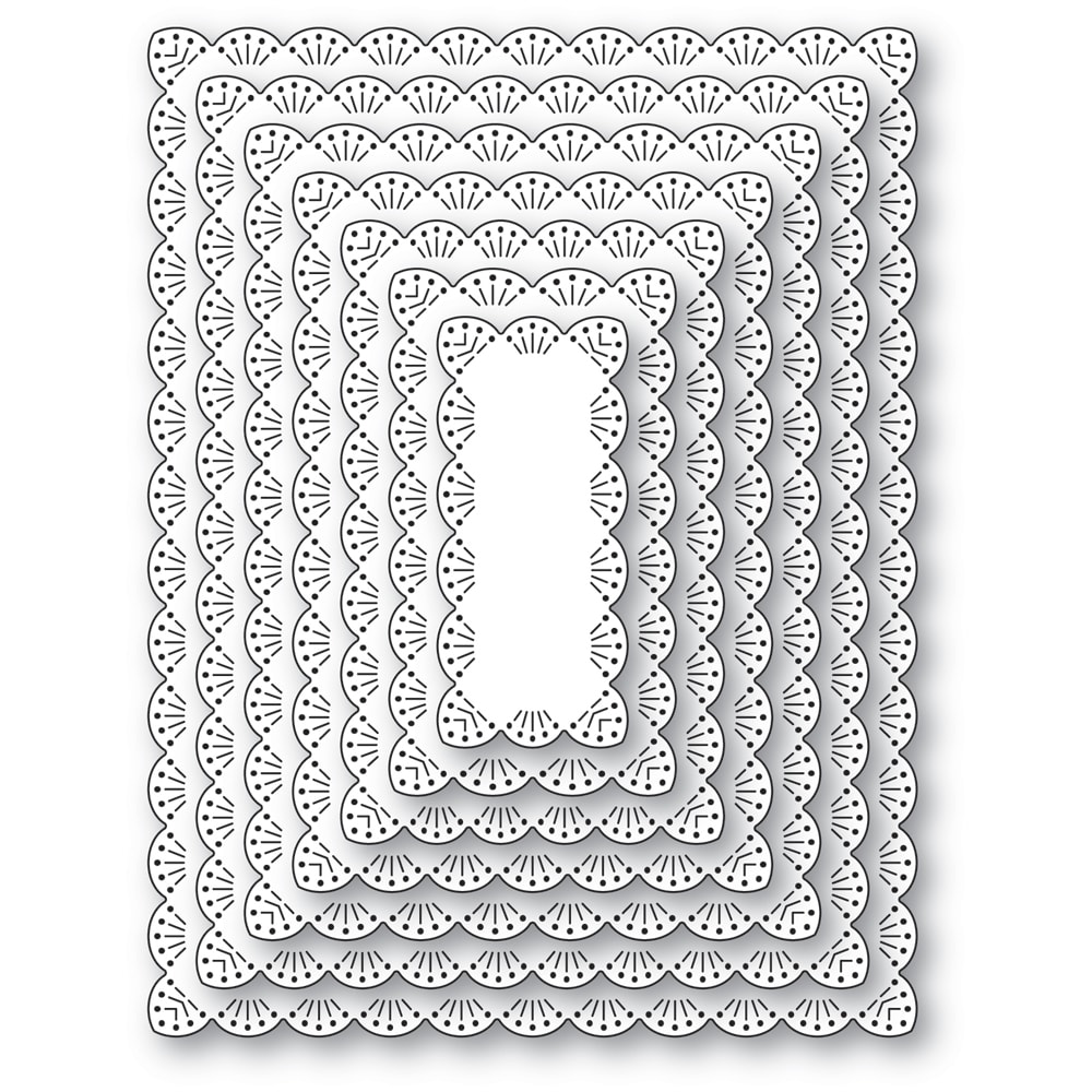 *NEW* - Memory Box - Fan Stitch Scalloped Frames craft die