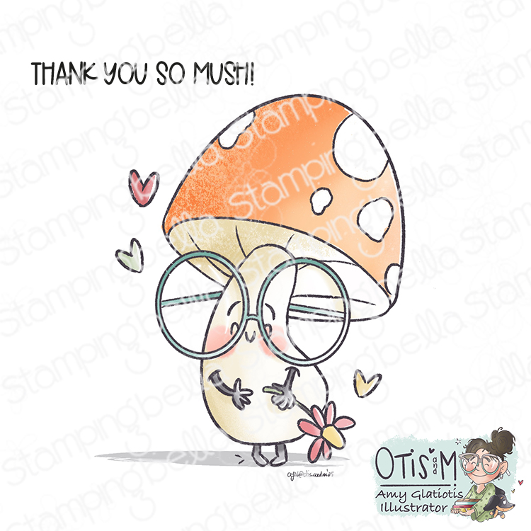 **NEW* - Stamping Bella - Mushroom with Flower (2 stamps included)