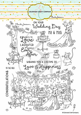 Colorado Craft Company - Anita Jeram~Happily Ever After 6 x 8 Clear Stamps