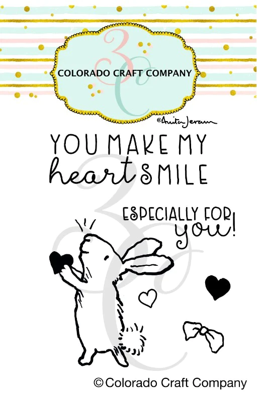 Colorado Craft Company -  Anita Jeram~For You Mini 2 x 3 Clear Stamps