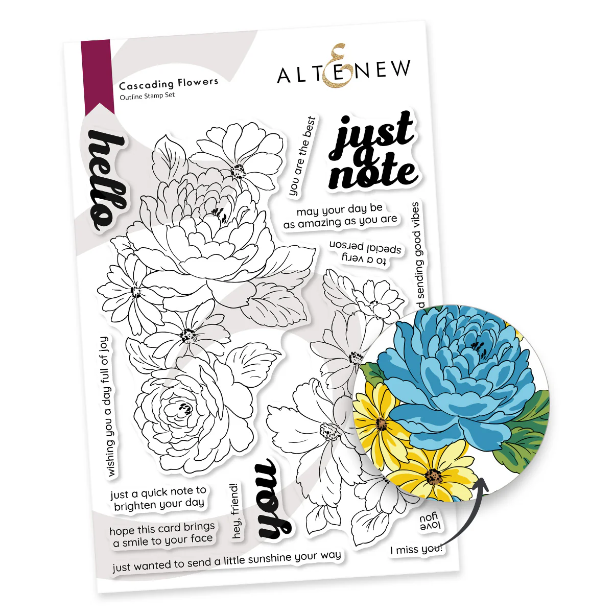 **NEW* - Altenew - Cascading Flowers Stamp Set