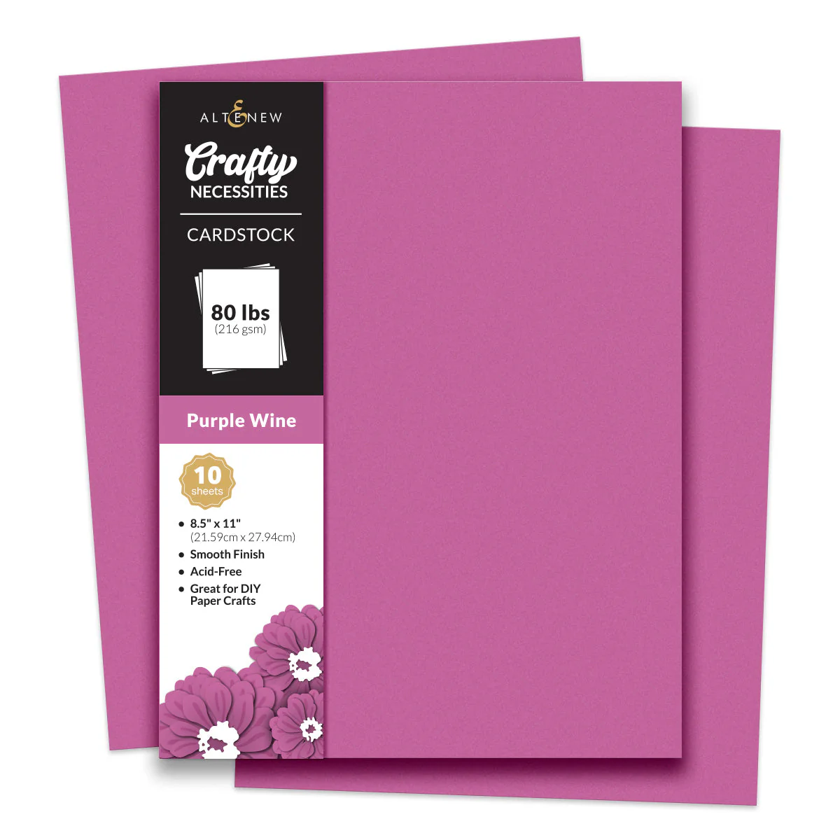 Altenew - Crafty Necessities: Purple Wine Cardstock (10 sheets/set)