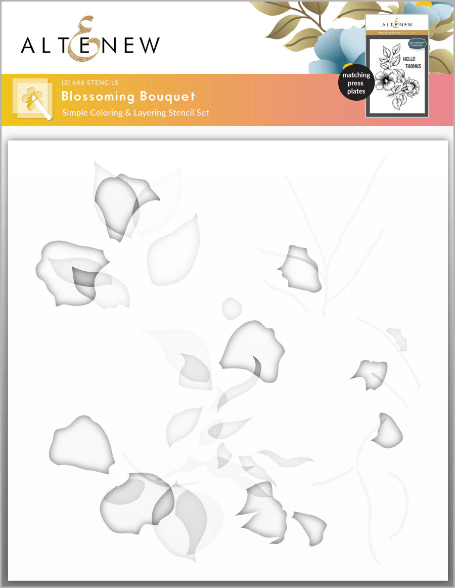 Altenew - Blossoming Bouquet Stencil Set (3 in 1)