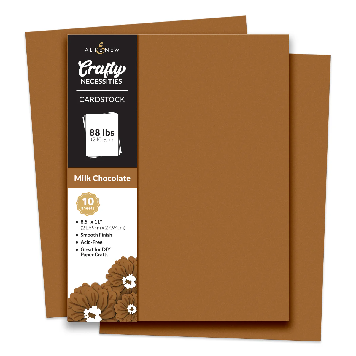 Altenew - Crafty Necessities: Milk Chocolate Cardstock (10 sheets/set)
