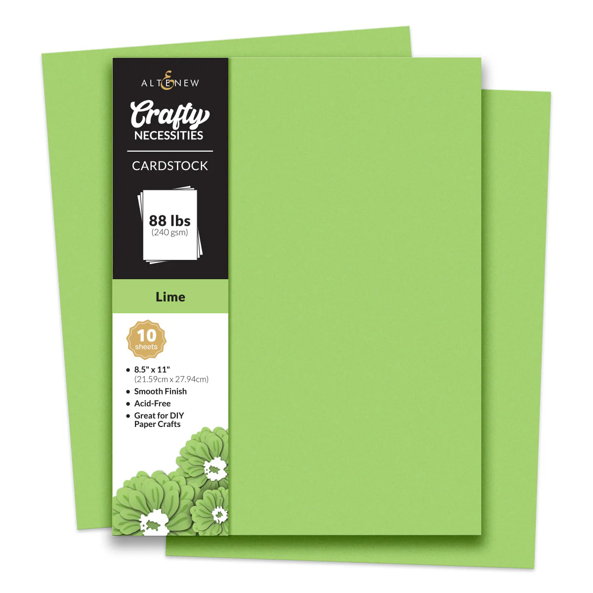 Altenew - Crafty Necessities: Lime Cardstock (10 sheets/set)
