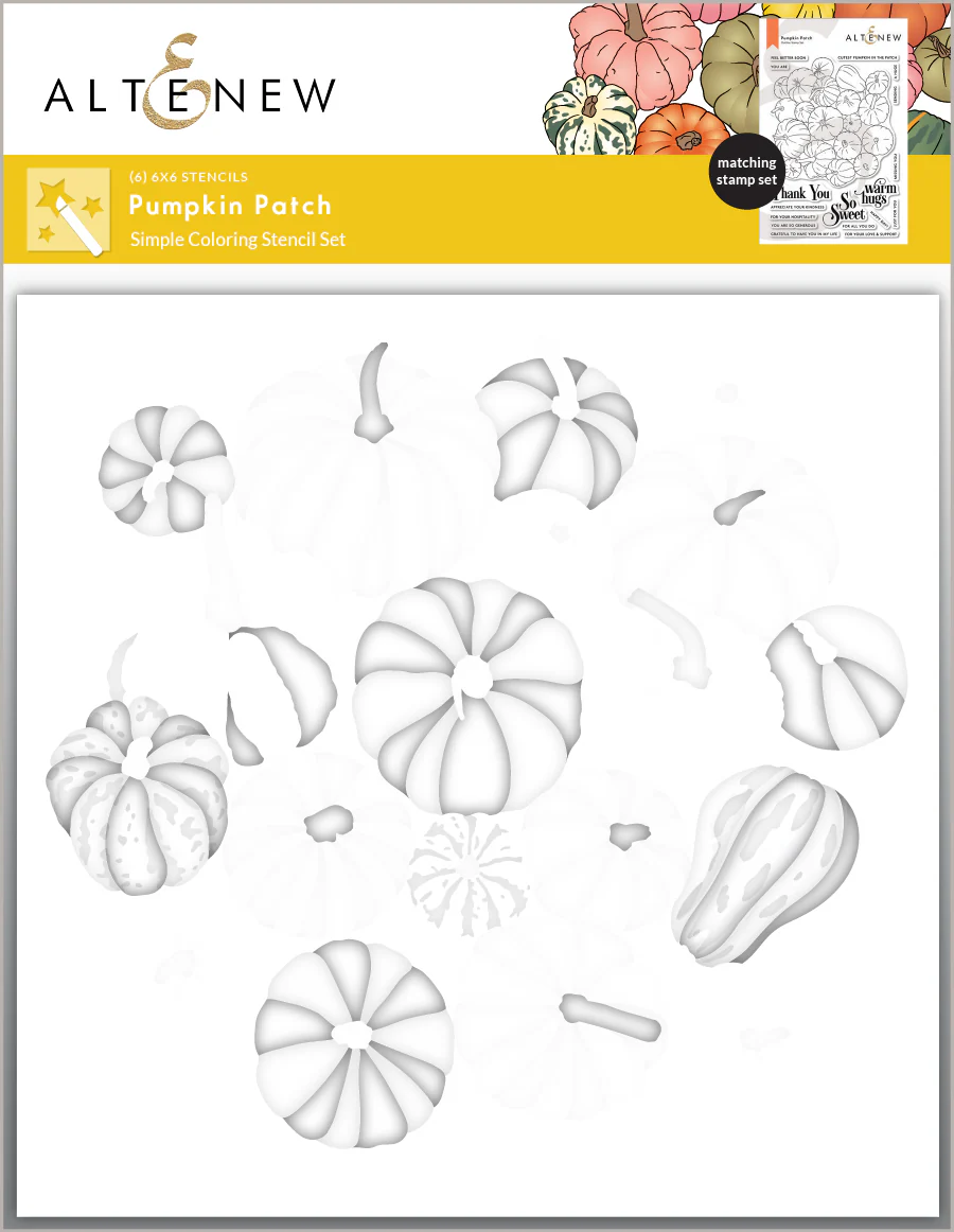 Altenew - Pumpkin Patch Simple Coloring Stencil Set (6 in 1)