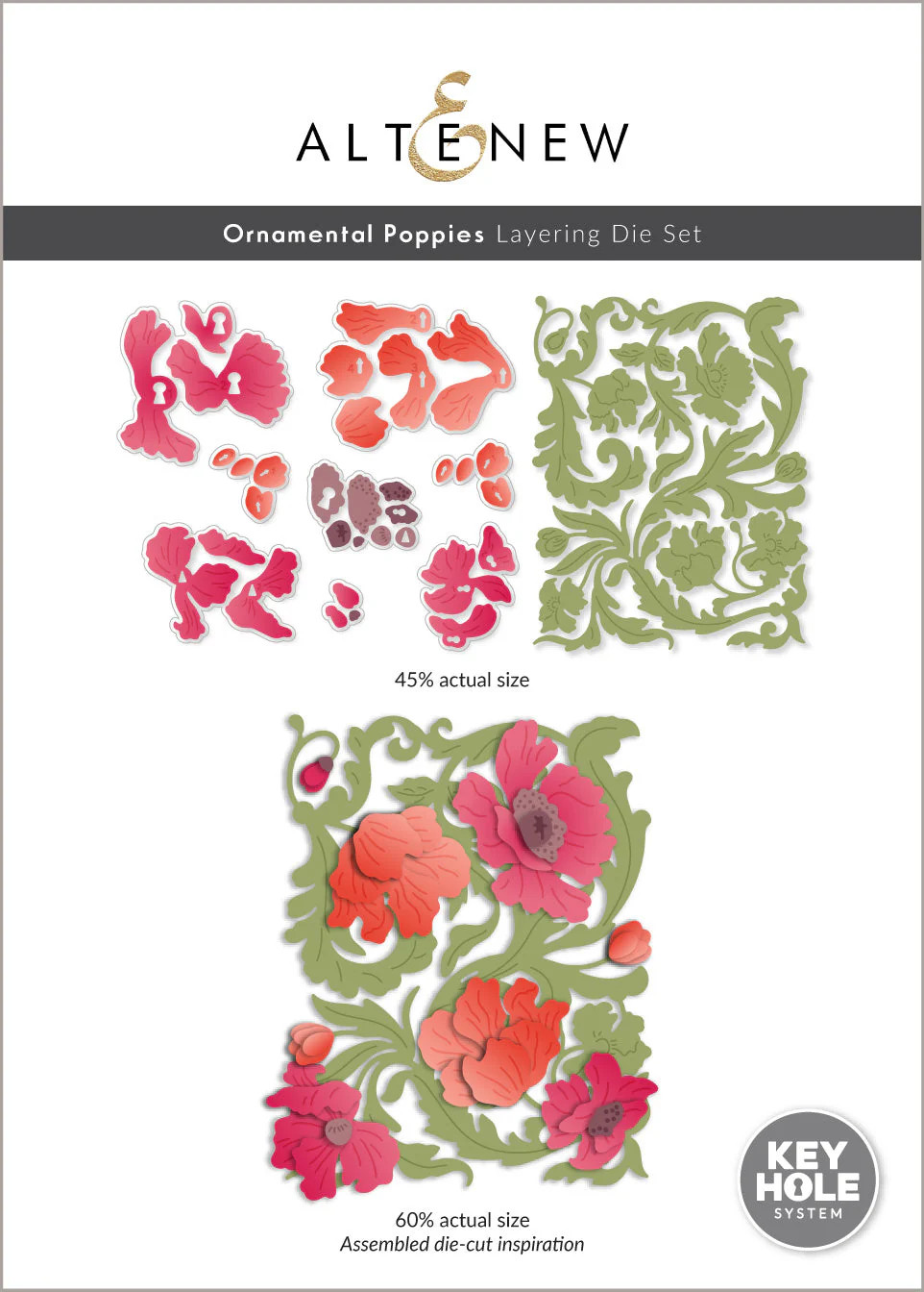 **NEW* - Altenew - Ornamental Poppies Layering Die Set