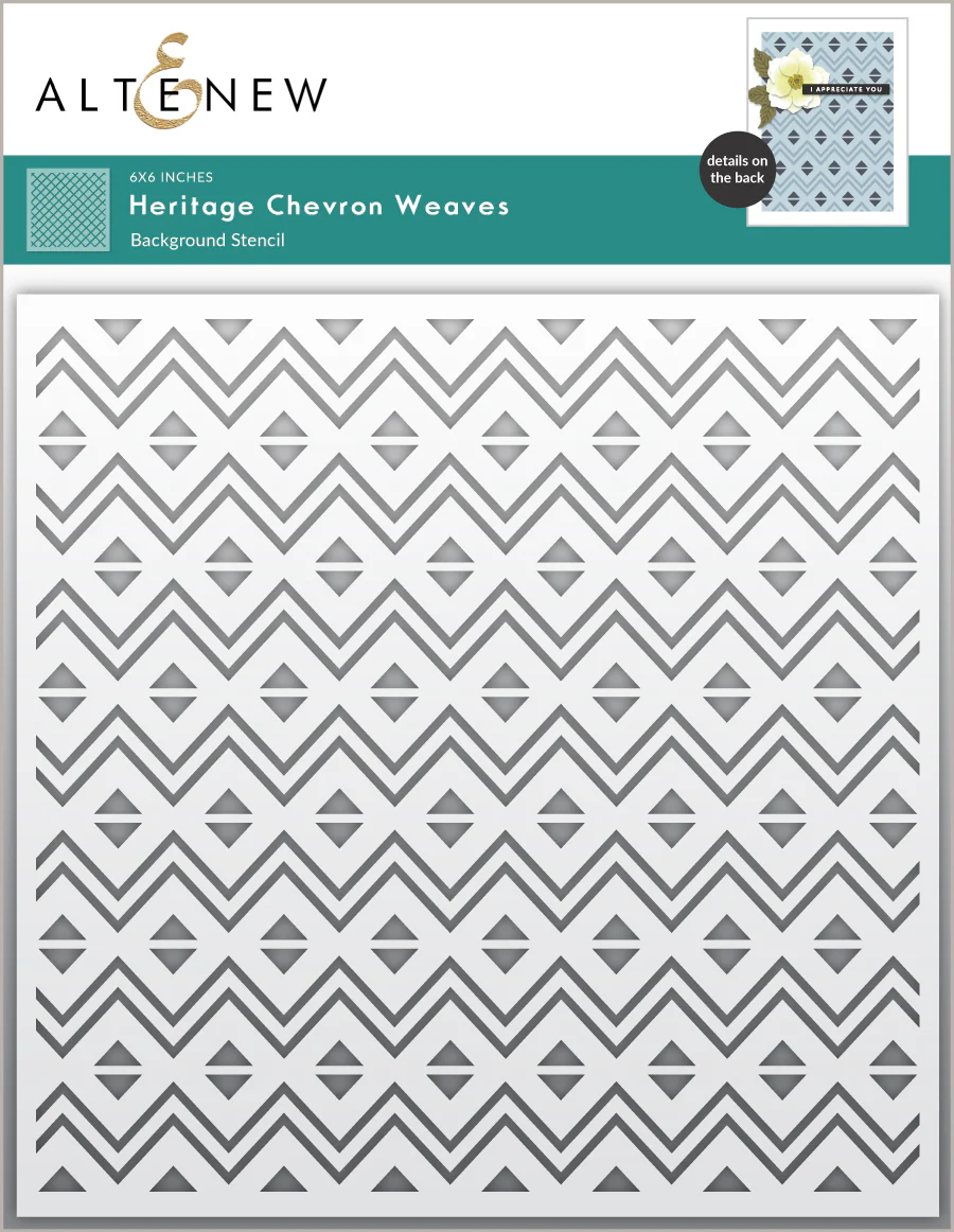 Altenew - Heritage Chevron Weaves Stencil