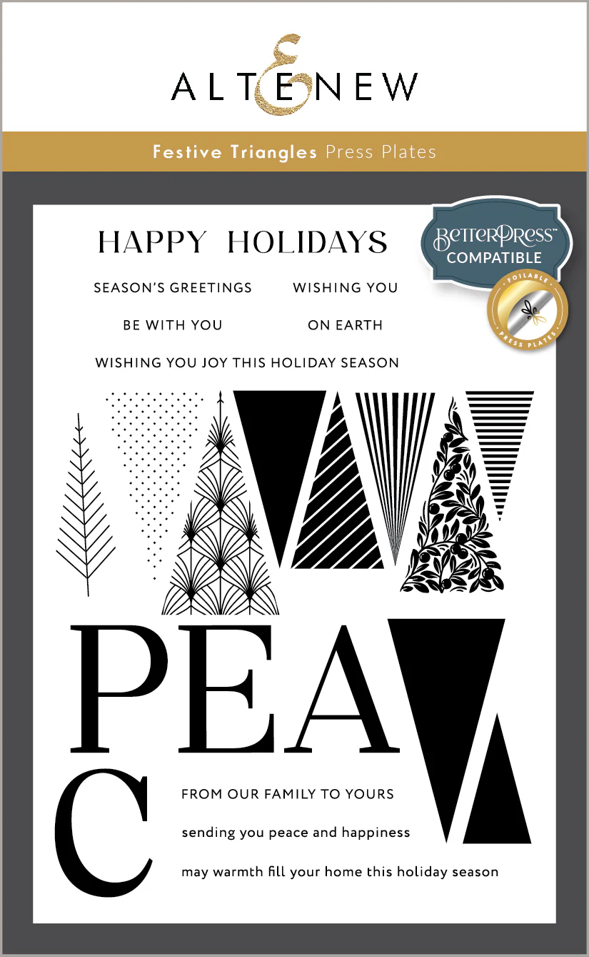 Altenew - Festive Triangles Press Plates