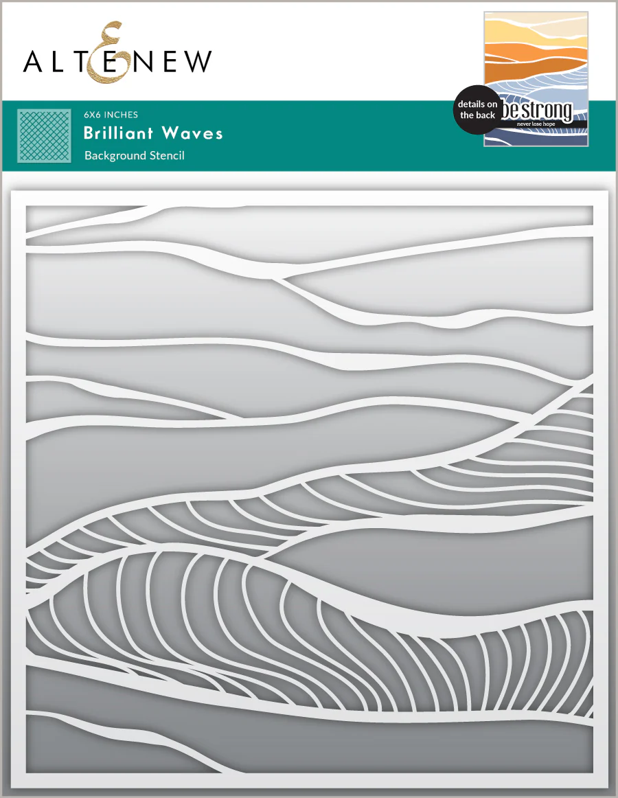 Altenew - Brilliant Waves Background Stencil