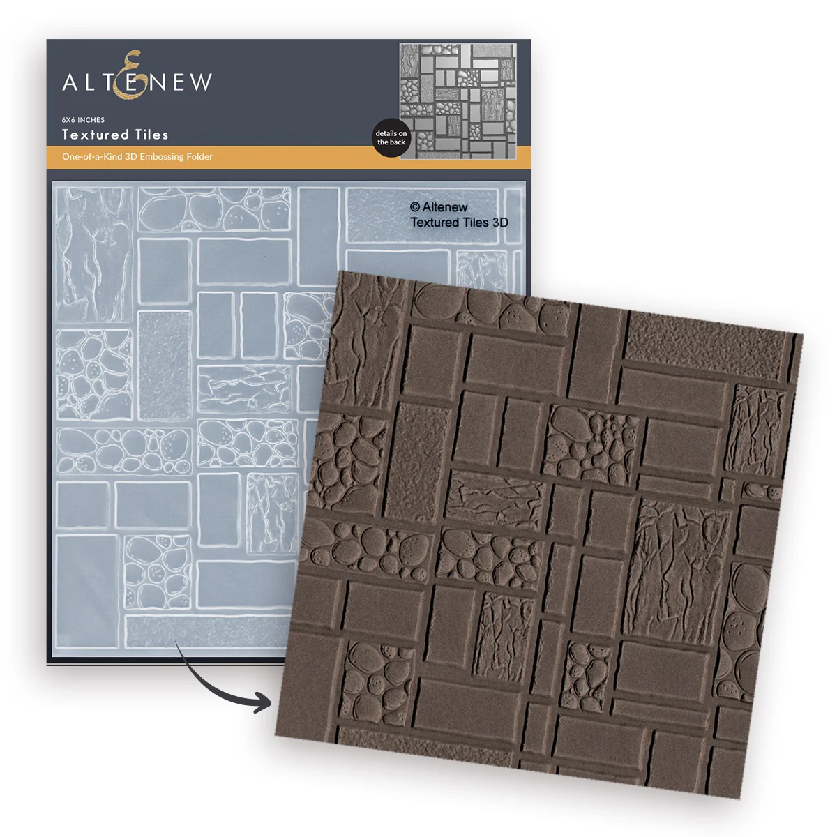 **NEW* - Altenew - Textured Tiles 3D Embossing Folder