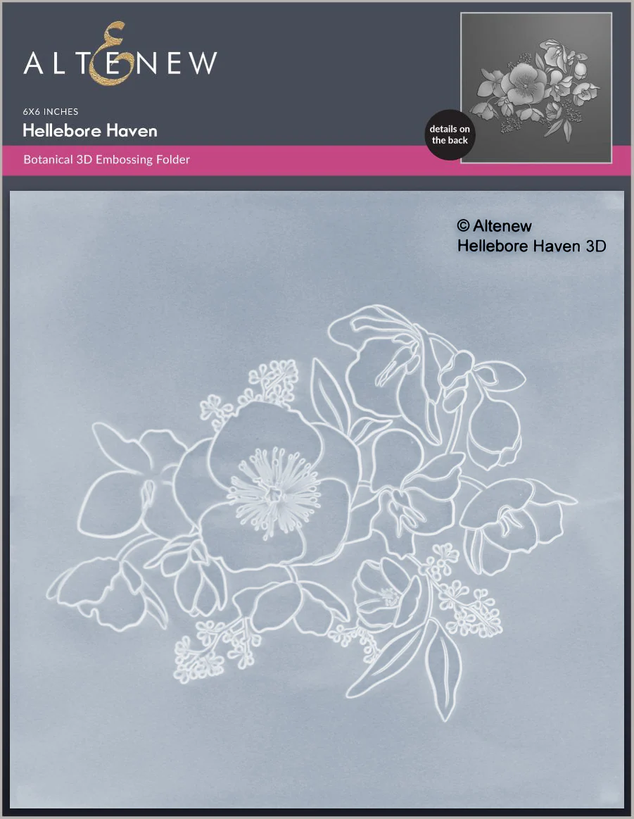 **NEW* - Altenew - Hellebore Haven 3D Embossing Folder
