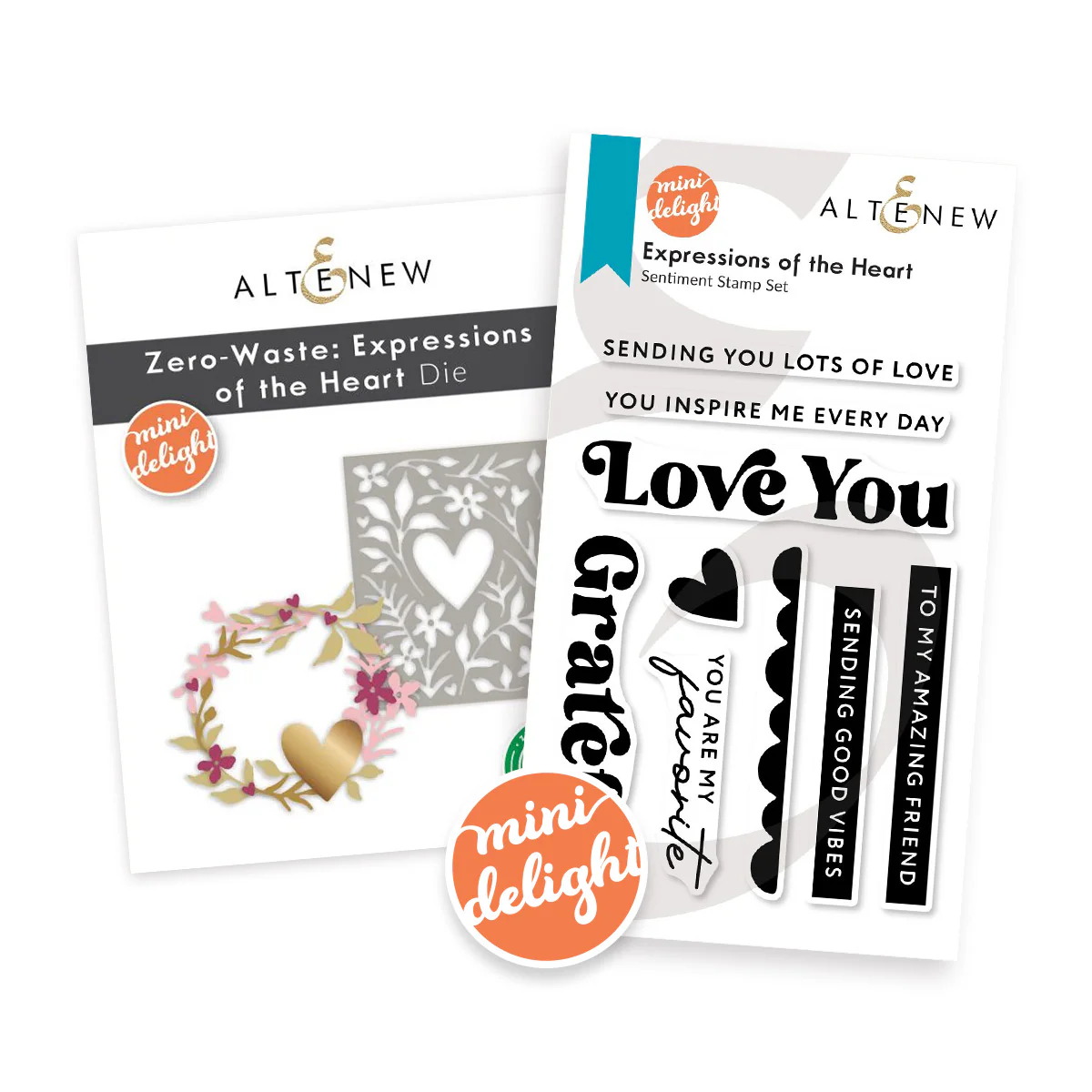 **NEW* - Altenew - Mini Delight: Expressions of the Heart Stamp & Die Set