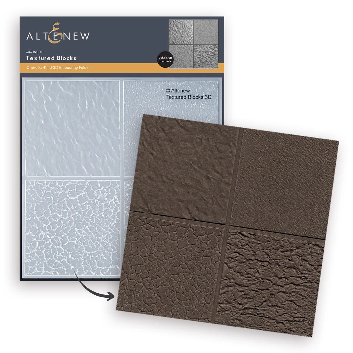**NEW* - Altenew - Textured Blocks 3D Embossing Folder