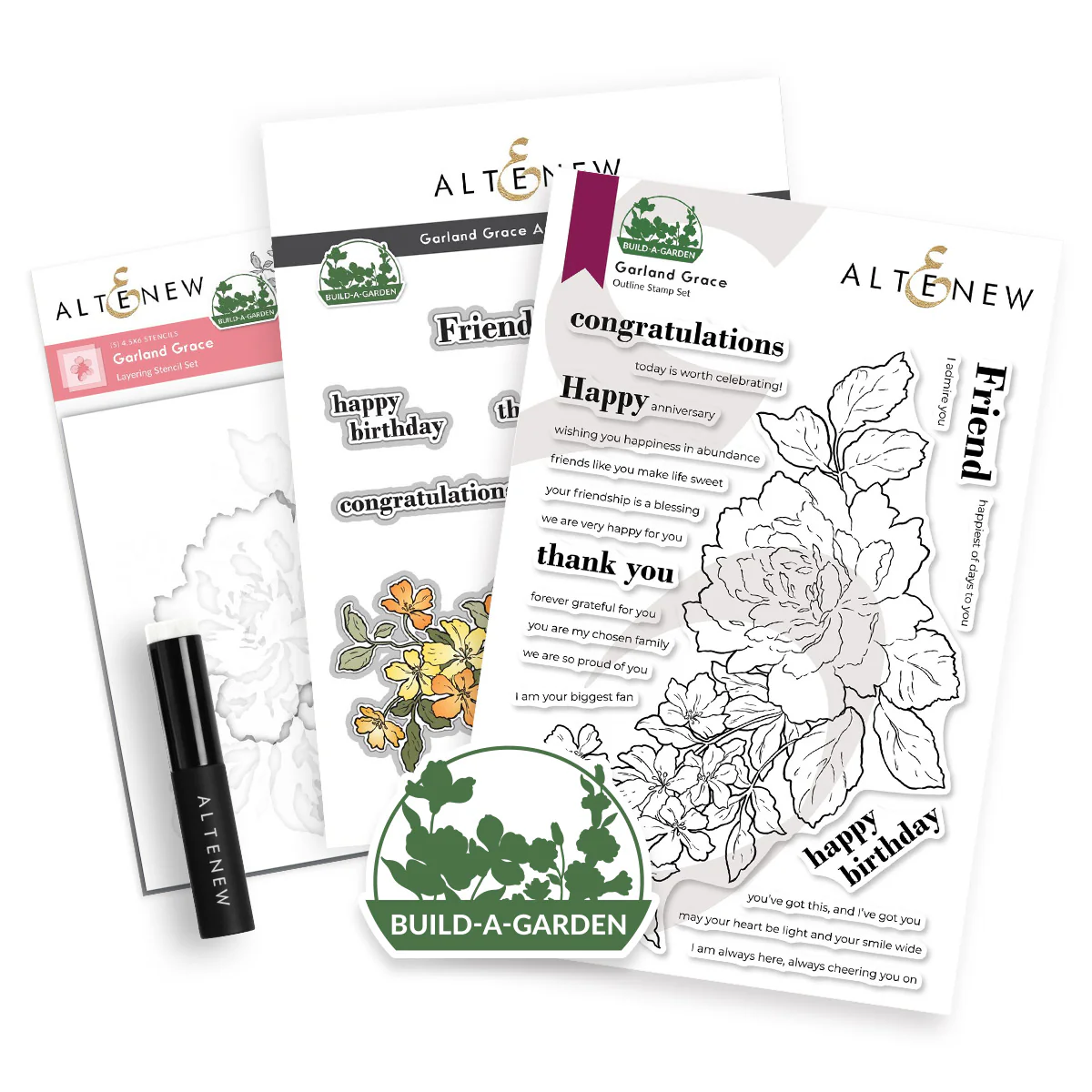 **NEW* - Altenew - Build-A-Garden: Garland Grace & Add-on Die Bundle