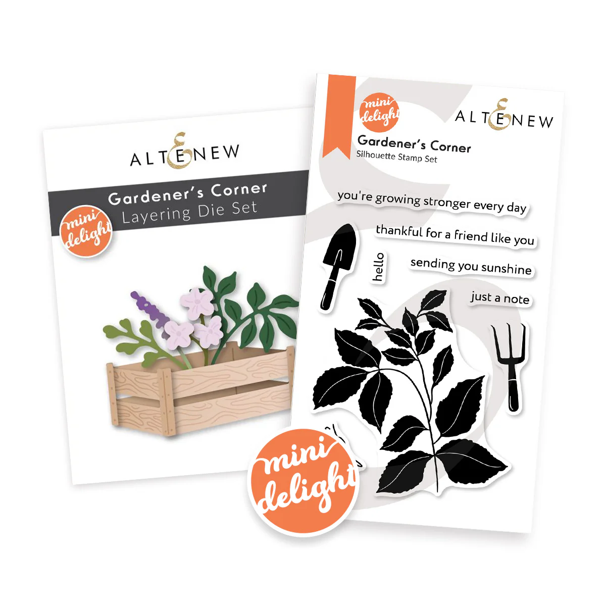 **NEW* - Altenew - Mini Delight: Gardener's Corner Stamp & Die Set