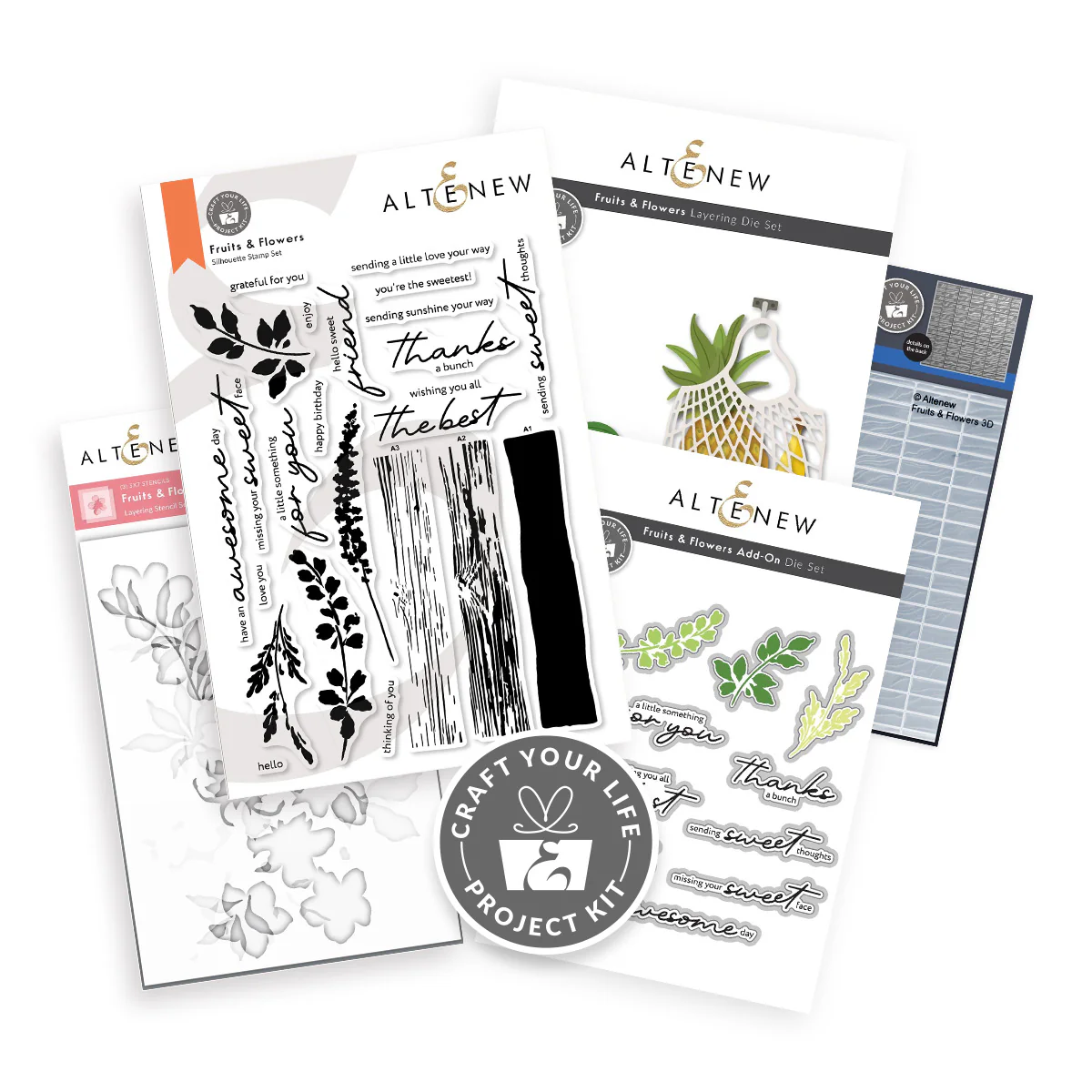 **NEW* - Altenew - Craft Your Life Project Kit: Fruits & Flowers & Add-On Die Bundle