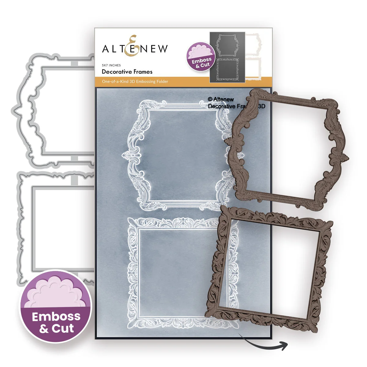 **NEW* - Altenew - Decorative Frames 3D Embossing Folder & Die Set
