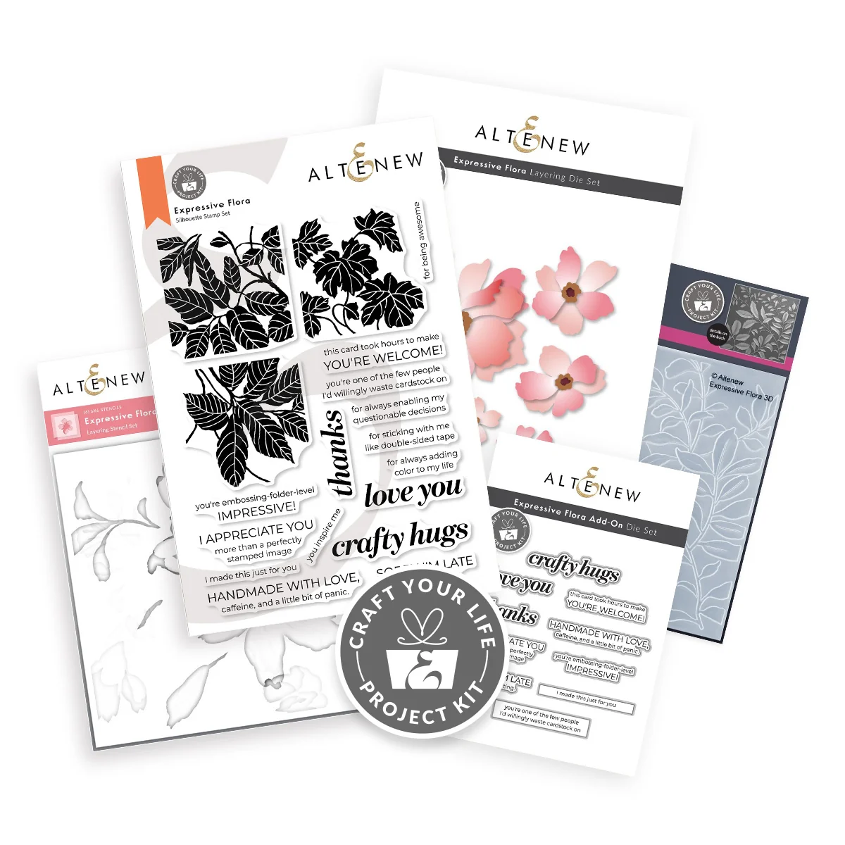 **NEW* - Altenew - Craft Your Life Project Kit: Expressive Flora & Add-on Die Bundle (5 items)