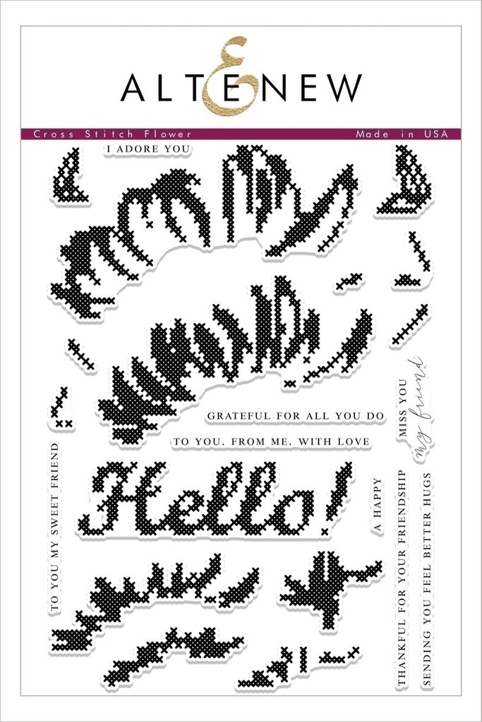 Altenew - Cross Stitch Flower Stamp Set
