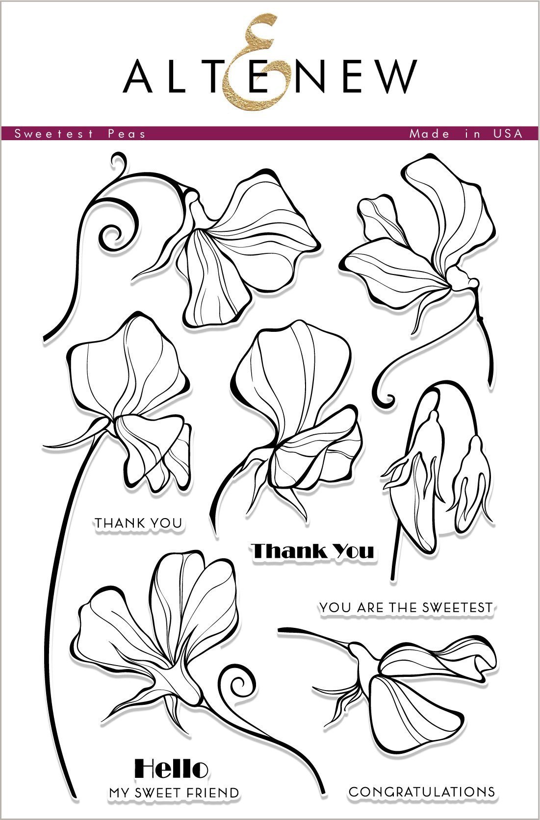 Altenew - Sweetest Peas Stamp Set
