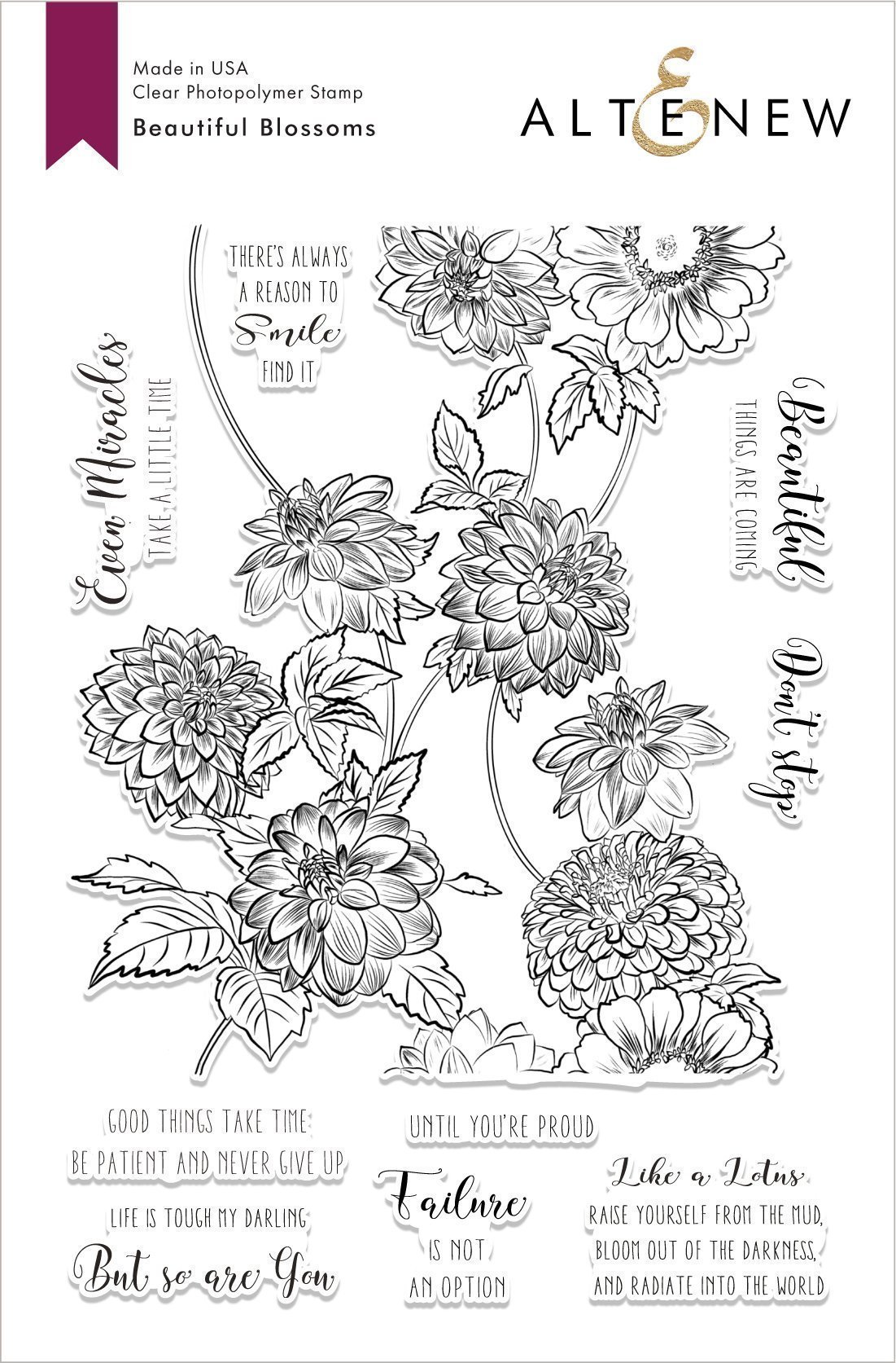 Altenew - Beautiful Blossoms Stamp Set