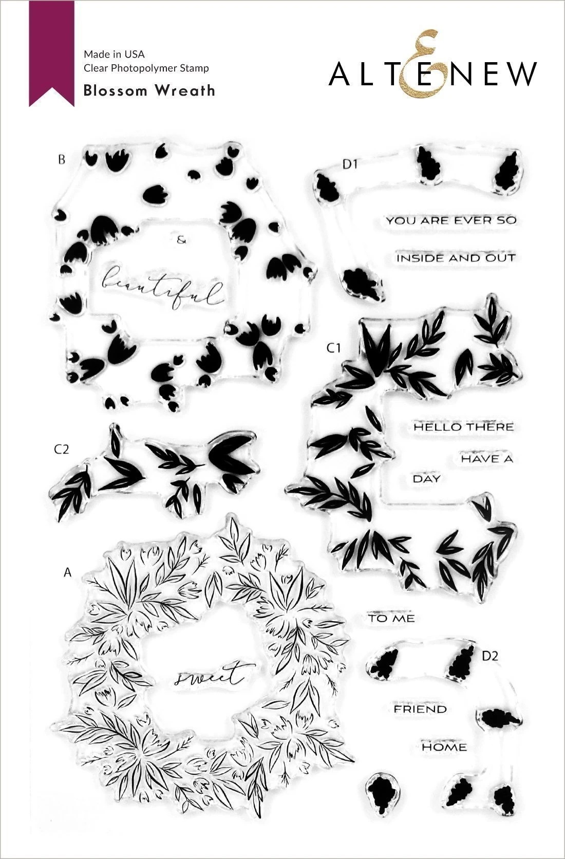 Altenew - Blossom Wreath Stamp Set