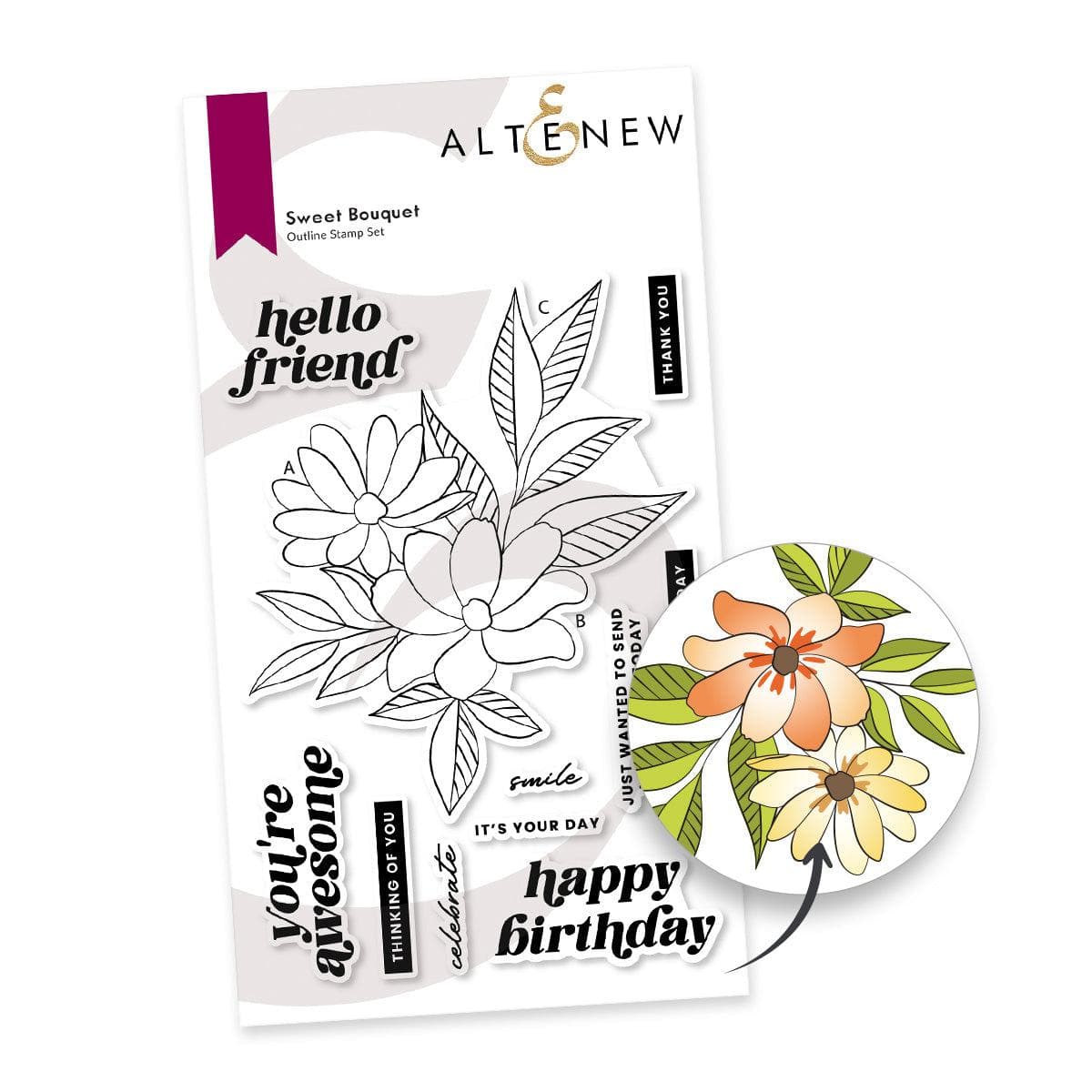 Altenew - Sweet Bouquet - Stamp Set