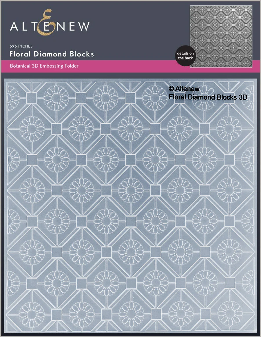 Altenew - Floral Diamond Blocks 3D Embossing Folder